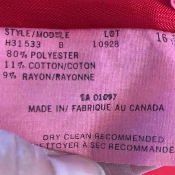 Vintage Marjorie Hamilton red blazer size 16 - Picture 6 of 7